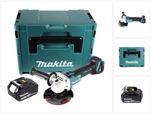 Makita DGA 504 G1J bezvadu leņķa slīpmašīna 18 V 125 mm + 1x akumulators 6,0 Ah + Makpac - bez lādētāja цена и информация | Шлифовальные машины | 220.lv