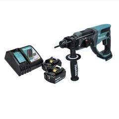 Makita DHR 202 RF Bezvadu perforators 18 V 2,0 J SDS Plus + 2x akumulatori 3,0 Ah + lādētājs cena un informācija | Perforatori | 220.lv