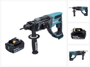 Makita DHR 202 M1 Akumuliatorinis perforatorius 18 V 2,0 J SDS Plus + 1x akumulators 4,0 Ah - be įkroviklio цена и информация | Перфораторы | 220.lv