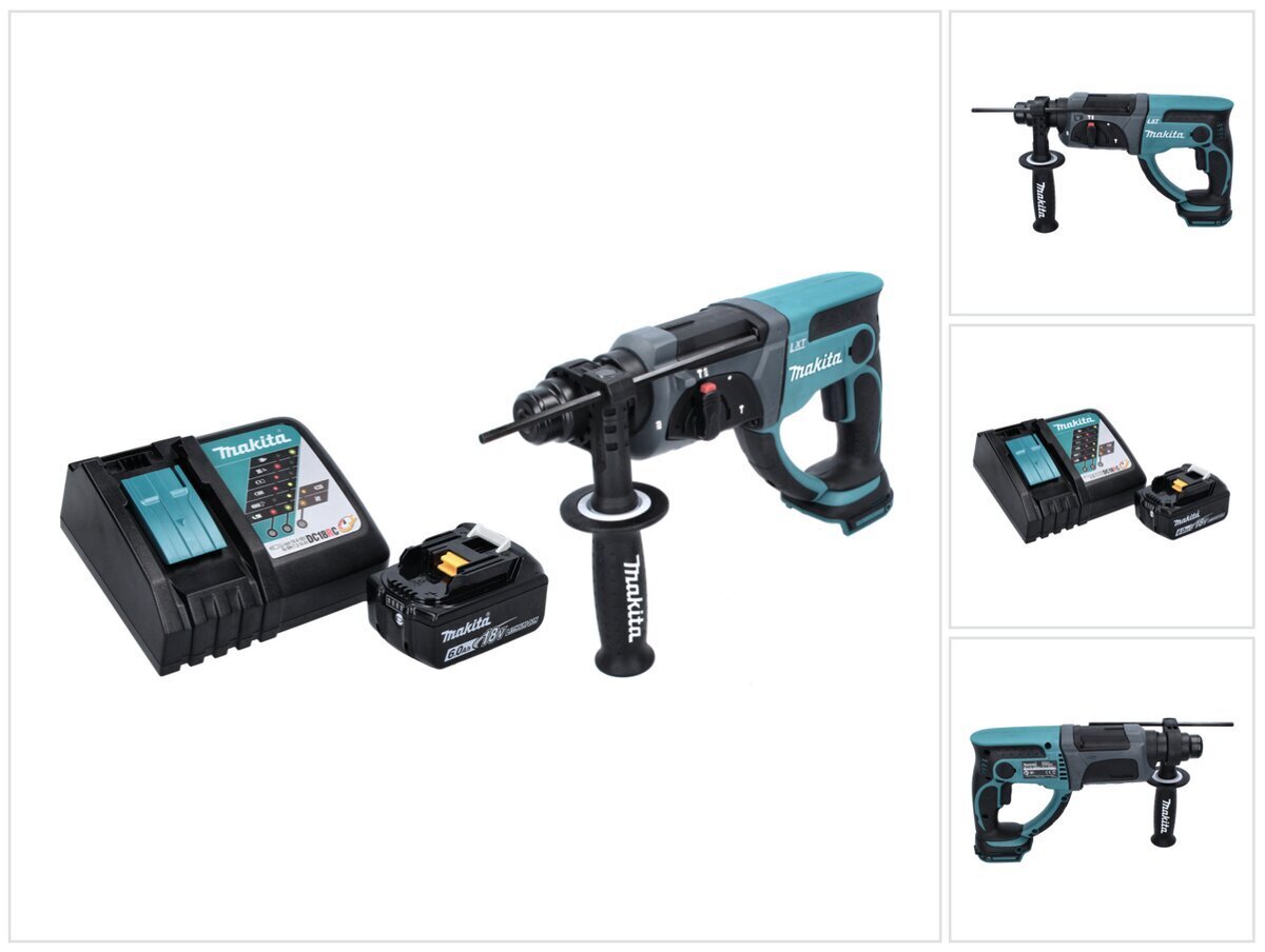 Makita DHR 202 RG1 Akumulatora urbjmašīna 18 V 2,0 J SDS Plus + 1x akumulators 6,0 Ah + lādētājs cena un informācija | Perforatori | 220.lv