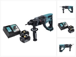 Makita DHR 202 RM Akumulatora urbjmašīna 18 V 2,0 J SDS Plus + 2x akumulators 4,0 Ah + lādētājs цена и информация | Перфораторы | 220.lv