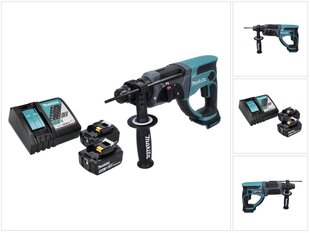 Makita DHR 202 RT Bezvada perforators 18 V 2,0 J SDS Plus + 2x akumulators 5,0 Ah + lādētājs цена и информация | Перфораторы | 220.lv