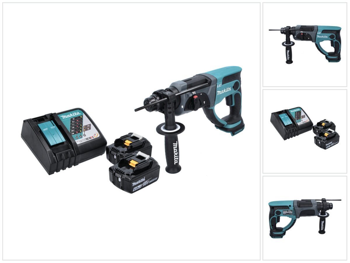 Makita DHR 202 RG Akumuliatorinis perforatorius 18 V 2.0 J SDS Plus + 2x akumulators 6.0 Ah + įkroviklis цена и информация | Perforatori | 220.lv