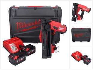 Milwaukee M18 FN16GA-502X akumulatora urbjmašīna 18 V 32 - 64 mm bezsuku + 2x 5,0 Ah akumulators + lādētājs + HD kaste cena un informācija | Rokas instrumenti | 220.lv