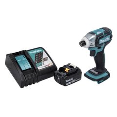 Makita DTS 141 RM1 Bezvada trieciengriezējs 18 V 40 Nm 1/4" + 1x akumulators 4,0 Ah + lādētājs cena un informācija | Skrūvgrieži, urbjmašīnas | 220.lv