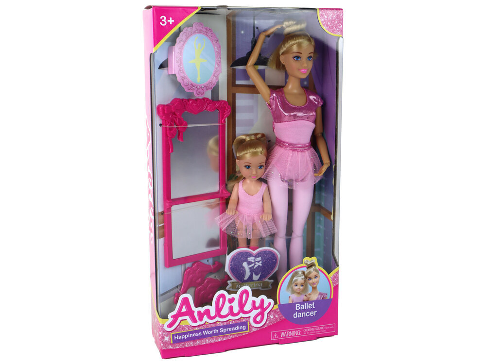 Lelles un bērna komplekts Anlily, rozā cena un informācija | Rotaļlietas meitenēm | 220.lv