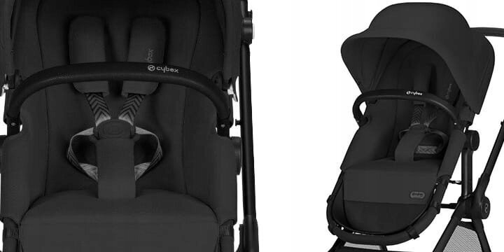 Cybex universālie rati Eos Lux, Moon Black cena un informācija | Bērnu rati | 220.lv