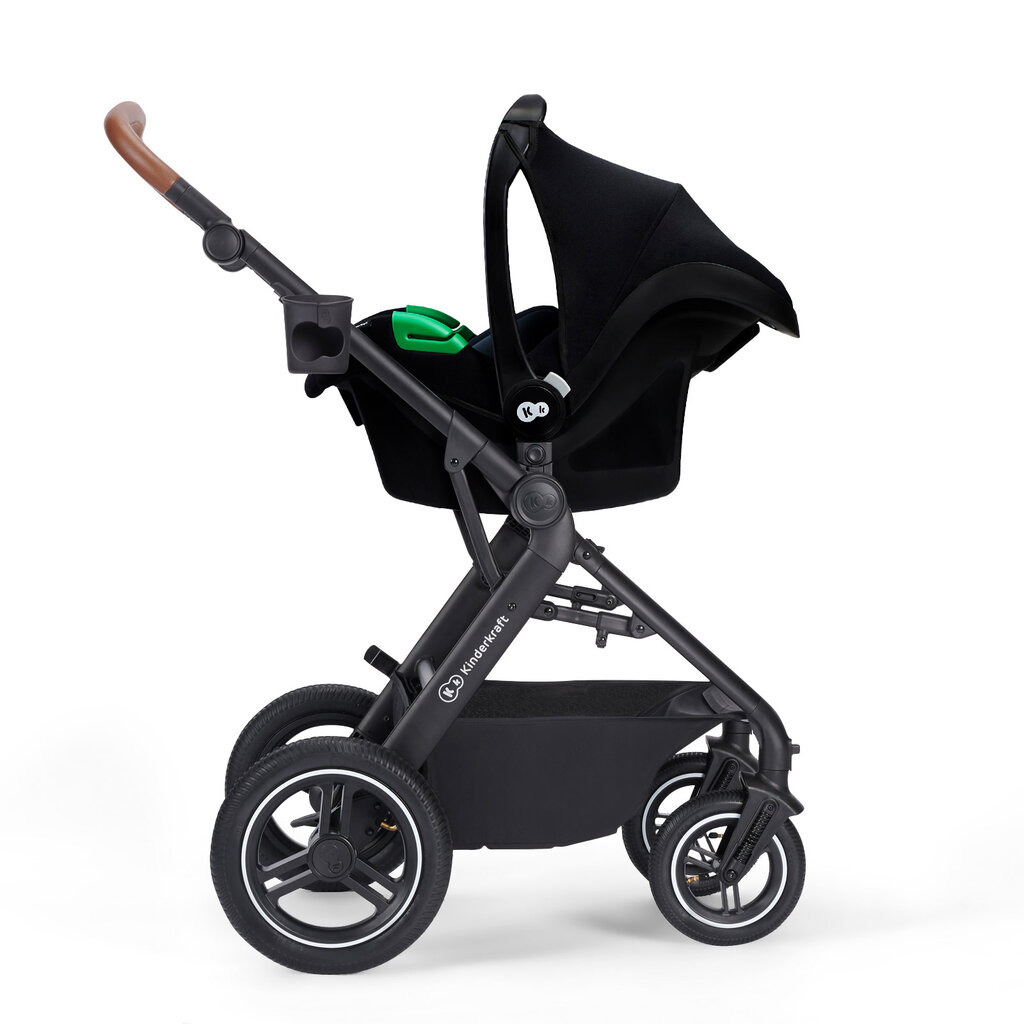 Universālie rati Kinderkraft B-Tour 3in1 Mink Pro, Black cena un informācija | Bērnu rati | 220.lv