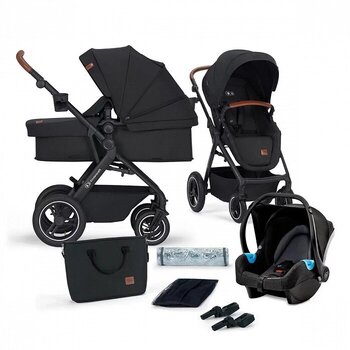 Universālie rati Kinderkraft B-Tour 3in1 Mink Pro, Black cena un informācija | Bērnu rati | 220.lv