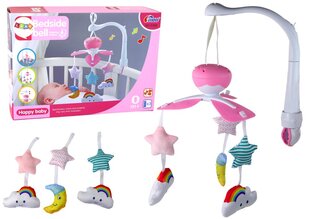 Bērnu gultiņas karuselis Lean Toys, rozā krāsā cena un informācija | Rotaļlietas zīdaiņiem | 220.lv