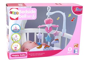 Bērnu gultiņas karuselis Lean Toys, rozā krāsā cena un informācija | Rotaļlietas zīdaiņiem | 220.lv