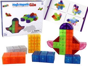 Magnētisko bloku komplekts Lean Toys, 44 gab. cena un informācija | Konstruktori | 220.lv