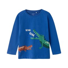 T-krekls ar garām piedurknēm zēniem Name It 13220017 284010, zils cena un informācija | Zēnu krekli | 220.lv