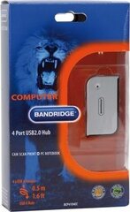 Bandridge IP9021U USB strāvas adapteris 4 sprauslas 100-240v цена и информация | Адаптеры и USB разветвители | 220.lv