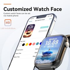 Умные наручные часы, черные цена и информация | Смарт-часы (smartwatch) | 220.lv