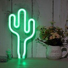 Led Neona Lampa "Cactus" cena un informācija | Galda lampas | 220.lv