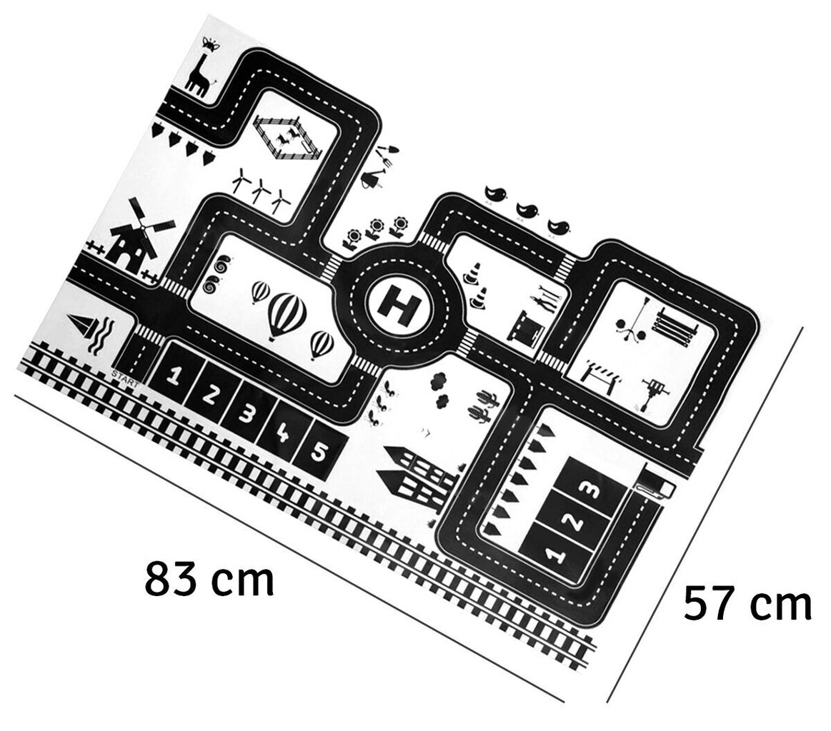 Grīdas rotaļu paklājiņš 83X57 цена и информация | Paklāji | 220.lv