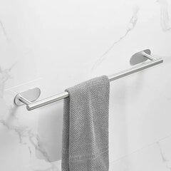 Ручка для полотенца, серебряная, 40 см цена и информация | Аксессуары для ванной комнаты | 220.lv