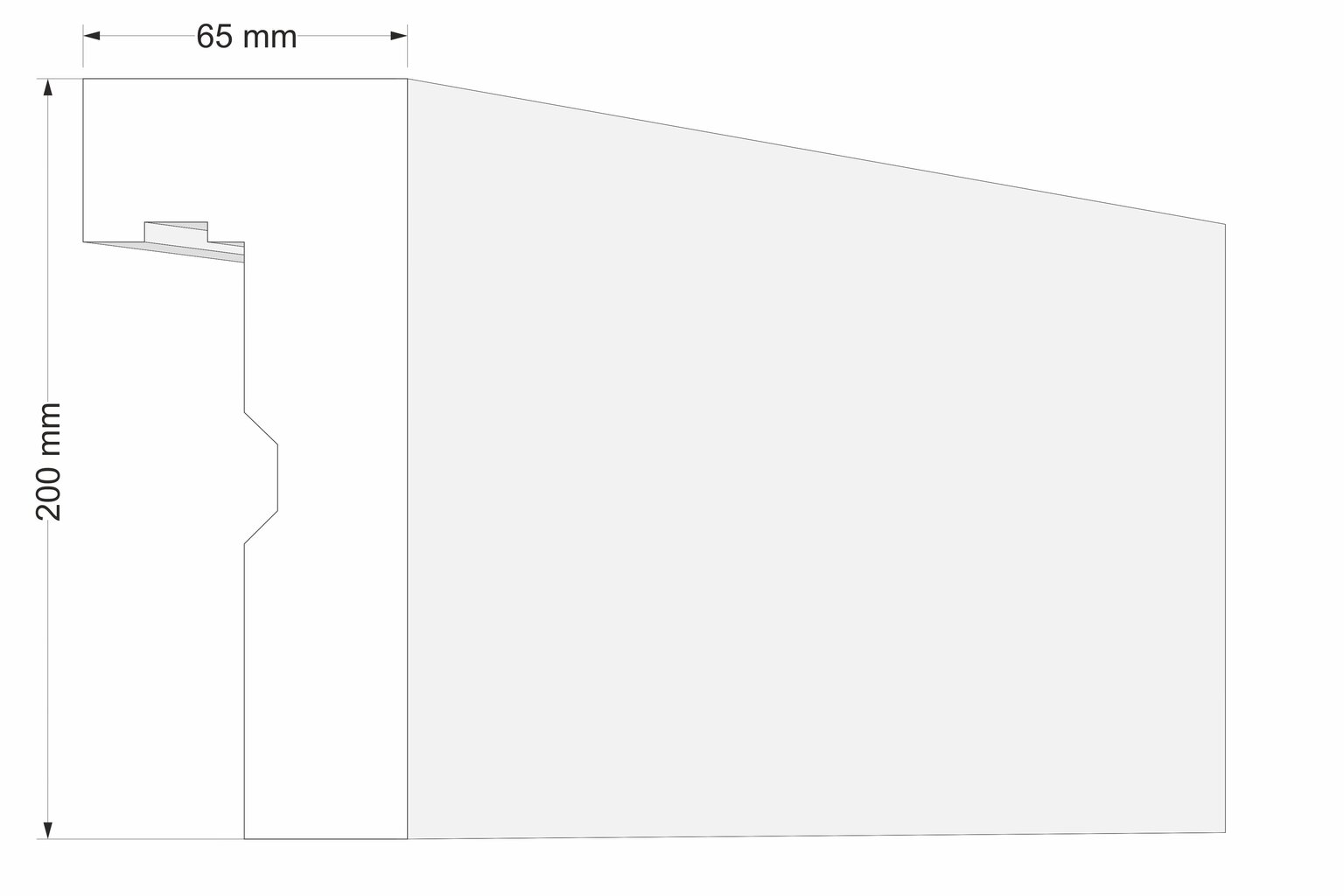 Karnīzes līste LK1I, 65x200x2000 mm cena un informācija | Aizkaru stangas, karnīzes | 220.lv