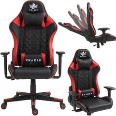 Spēļu krēsls Kraken Chairs Helios, sarkans/melns цена и информация | Офисные кресла | 220.lv