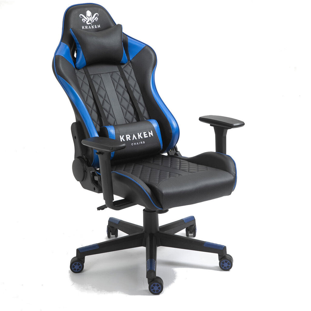 Spēļu krēsls Kraken Chairs Helios, zils/melns cena un informācija | Biroja krēsli | 220.lv