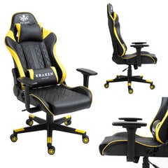 Spēļu krēsls Kraken Chairs Helios, dzeltens/melns цена и информация | Офисные кресла | 220.lv