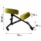 Ergonomisks krēsls Black Point O'Kneel, zaļš cena un informācija | Biroja krēsli | 220.lv