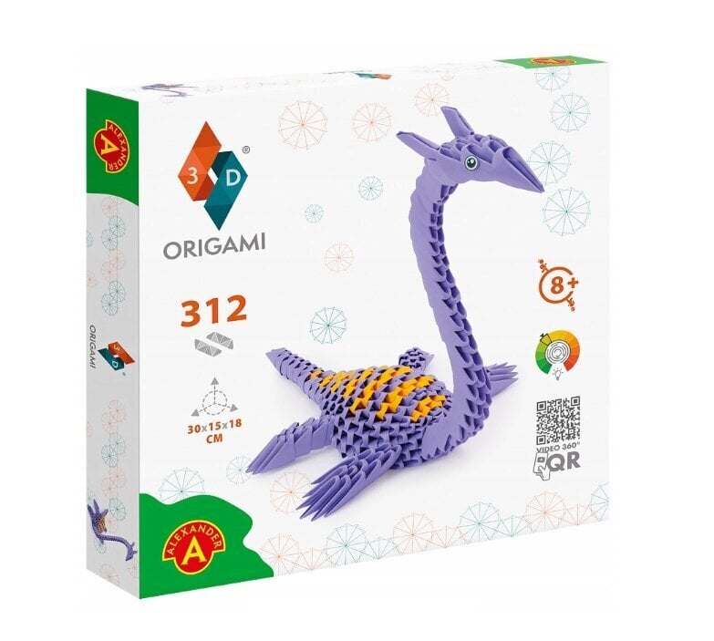 Origami 3D Alexander, plezosaurs цена и информация | Attīstošās rotaļlietas | 220.lv