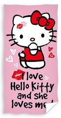 Bērnu dvielis Hello Kitty, 70x140 cm cena un informācija | Dvieļi | 220.lv