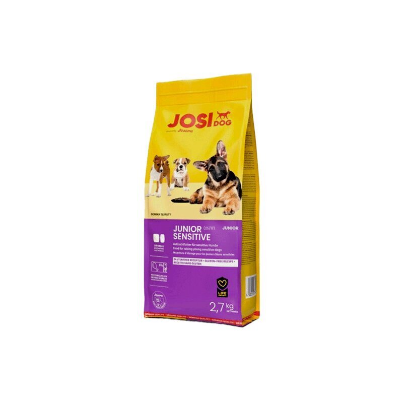 Josera JosiDog Junior Sensitive jauniem kucēniem ar jutīgu gremošanas sistēmu, 2,7 kg цена и информация | Sausā barība suņiem | 220.lv