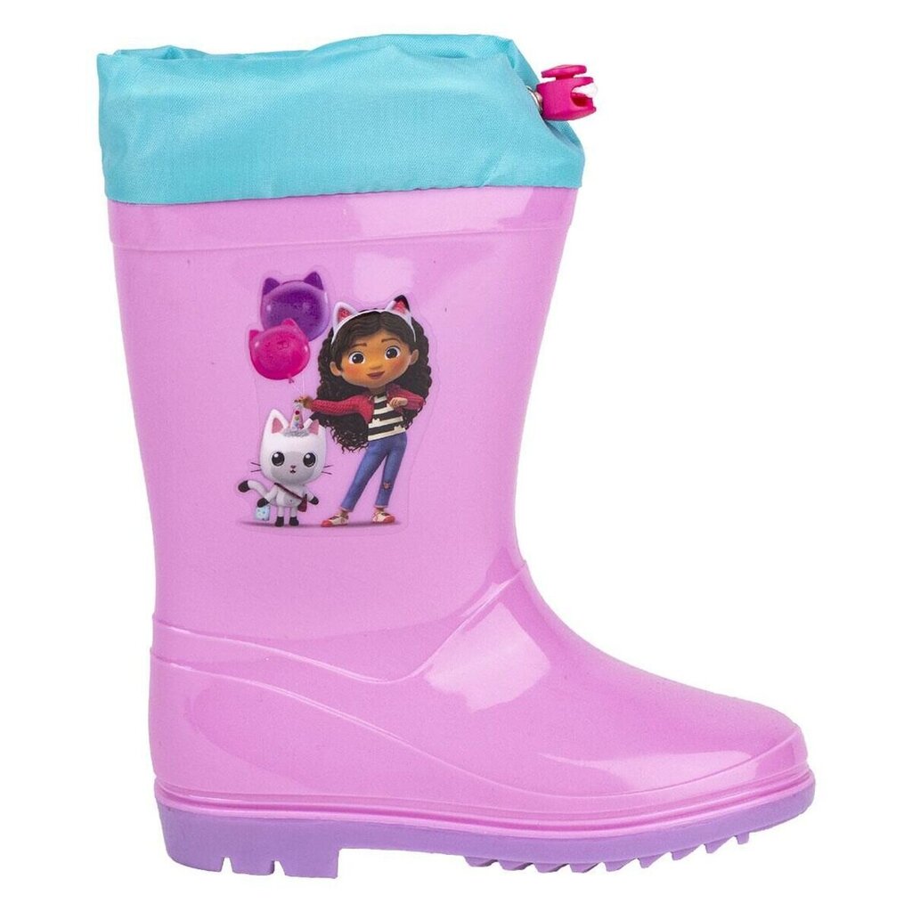 Gumijas apavi bērniem Gabby's Dollhouse, rozā cena un informācija | Gumijas zābaki bērniem | 220.lv
