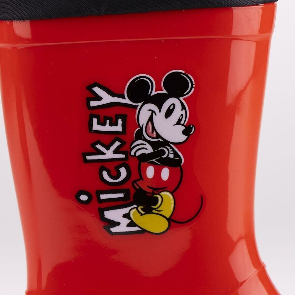 Gumijas apavi bērniem Mickey Mouse S0736787, sarkani цена и информация | Gumijas zābaki bērniem | 220.lv