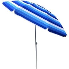 Pludmales lietussargs, 180 cm, zils cena un informācija | Saulessargi, markīzes un statīvi | 220.lv