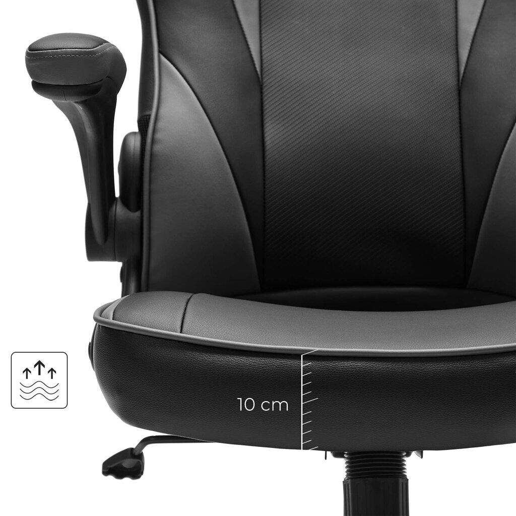 Biroja krēsls Songmics melns, pelēks cena un informācija | Biroja krēsli | 220.lv