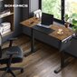 Regulējams galds Vasagle melns, brūns cena un informācija | Datorgaldi, rakstāmgaldi, biroja galdi | 220.lv