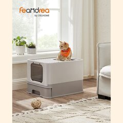 Туалет для кошек Feandrea серый цена и информация | Туалеты для кошек | 220.lv