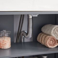 Шкаф под раковину Vasagle серый цена и информация | Шкафчики для ванной | 220.lv