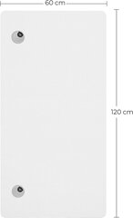 Столешница для электрического стола Vasagle белая цена и информация | Компьютерные, письменные столы | 220.lv
