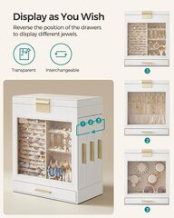 Шкаф для украшений Songmics белый цена и информация | Детали интерьера | 220.lv