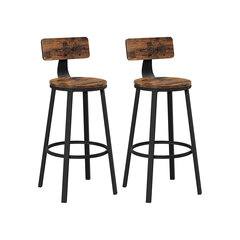 Набор барных стульев Songmics черный, коричневый цена и информация | Стулья для кухни и столовой | 220.lv