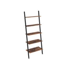 Полка-лестница Vasagle черный, коричневый цена и информация | Полки | 220.lv