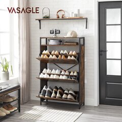 Галошница Vasagle черный, коричневый цена и информация | Полки для обуви, банкетки | 220.lv