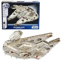 4D Пазл Звездные войны Star Wars Millennium Falcon, 223 д. цена и информация | Конструкторы и кубики | 220.lv