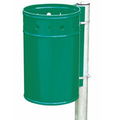 Atkritumu tvertne, kas uzstādīta uz staba, 20L, zaļa цена и информация | Уличные контейнеры, контейнеры для компоста | 220.lv