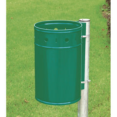 Atkritumu tvertne, kas uzstādīta uz staba, 20L, zaļa cena un informācija | Komposta kastes un āra konteineri | 220.lv