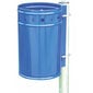 Atkritumu tvertne, kas uzstādīta uz staba, 20L, zila cena un informācija | Komposta kastes un āra konteineri | 220.lv