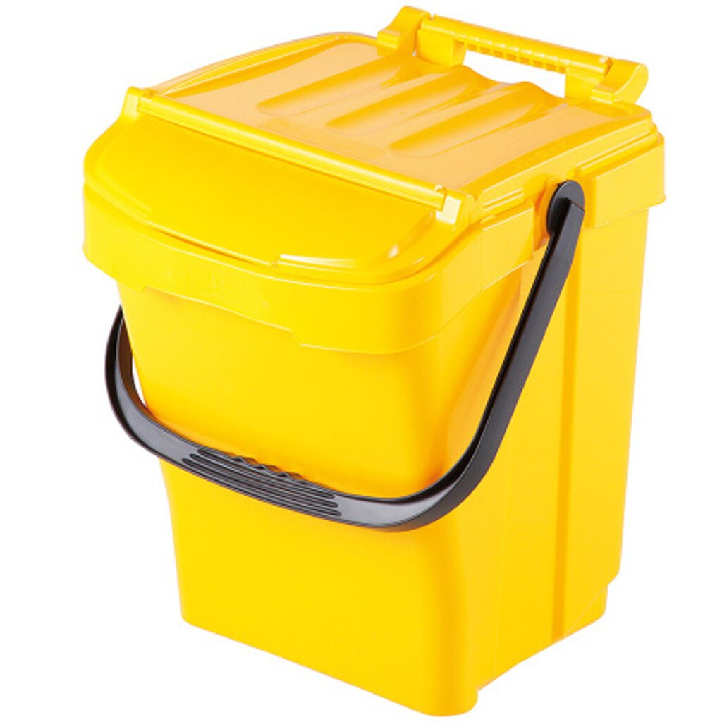 Atkritumu šķirošanas tvertne Urba plus, 40L, dzeltena цена и информация | Komposta kastes un āra konteineri | 220.lv