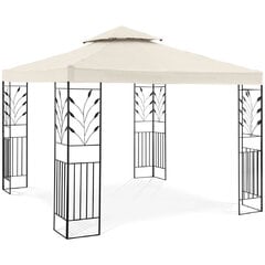 Dārza lapenes telts ar ornamentu, 3x3x2,6 m, krēmkrāsas цена и информация | Беседки | 220.lv