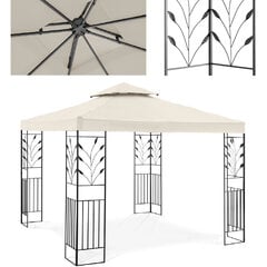 Dārza lapenes telts ar ornamentu, 3x3x2,6 m, krēmkrāsas цена и информация | Беседки | 220.lv