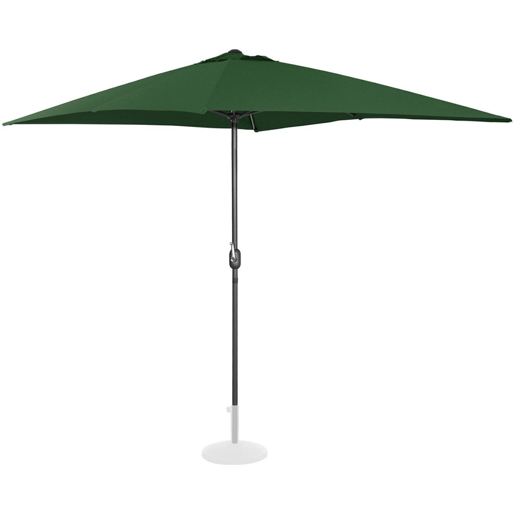 Dārza lietussargs ar kloķi, 200x300 cm, zaļš cena un informācija | Saulessargi, markīzes un statīvi | 220.lv